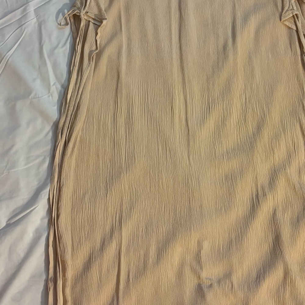 Country Road Cream Textured Wrap Dress - 100% Silk